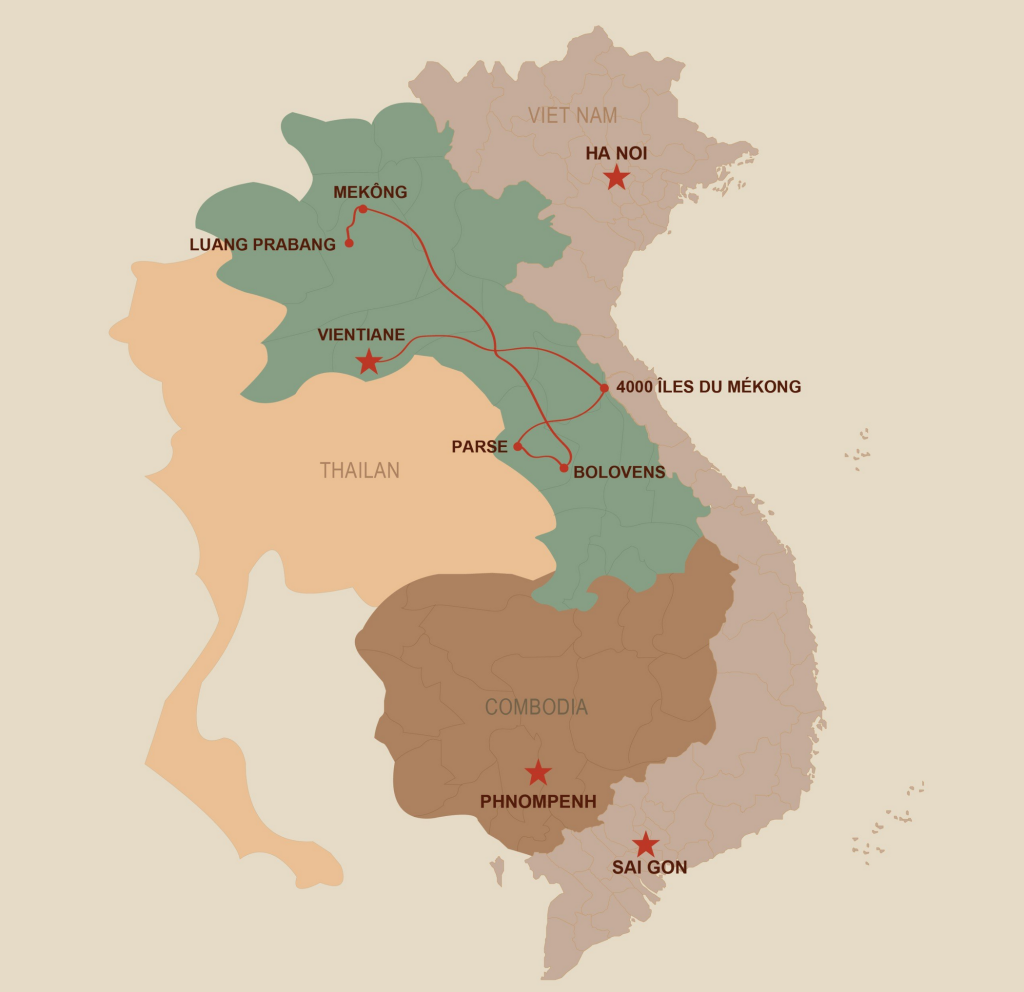 Du Nord Au Sud Laos – Luang Prabang – Bolaven – Paksé – Vientiane